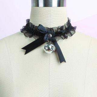 Mesh Ruffled Bell Choker