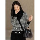 Inset Turtle-neck Patterned Sweater