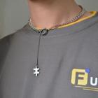 Couple Matching Puzzle Pendant Chain Necklace As Shown In Figure - One Size