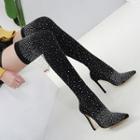 High-heel Rhinestone Over-the-knee Boots