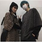 Couple Matching Long-sleeve Leopard Print T-shirt