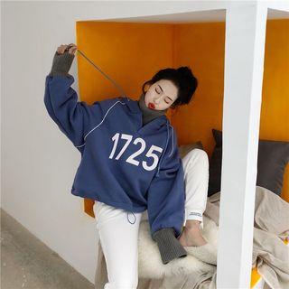 Mock Two-piece Number Hoodie / Sweatpants