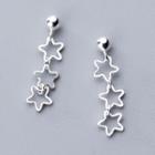 925 Sterling Silver Cutout Star Earring As Shown In Figure - One Size