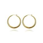 Popular Plated Gold Round Earrings Golden - One Size