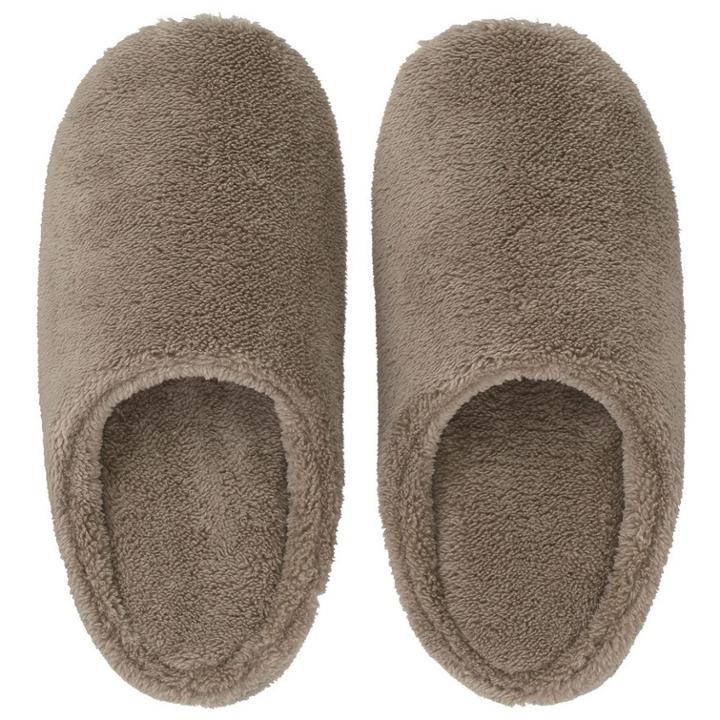Micro Fiber Insole Cushion Slippers (l) (light Brown) 1 Pair