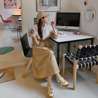 Two-tone Maxi Anorak Dress