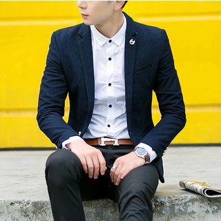 Knit Panel Blazer