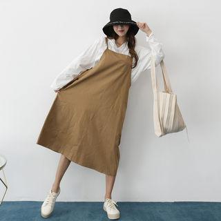 A-line Long Overall Dress