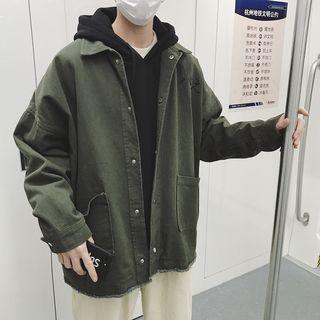 Embroidered Snap Button Jacket