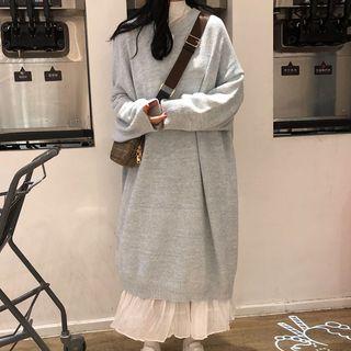 Midi Sweater Dress / Chiffon Skirt
