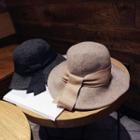Bow Wool Blend Sun Hat