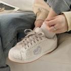 Faux Shearling Platform Lace-up Sneakers