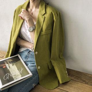 Single-breasted Ramie Blazer