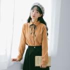 Corduroy Tie-neck Shirt