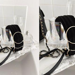 Hoop Satin Hair Band Black - One Size