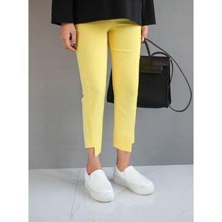 Cropped Asymmetric-hem Pants