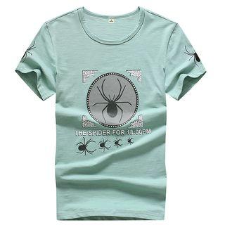 Spider Print Short-sleeve T-shirt