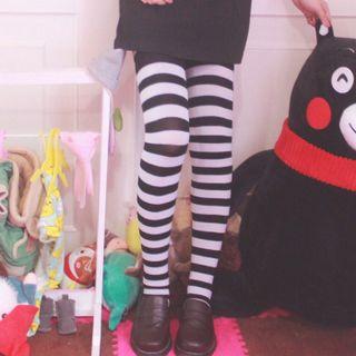 Striped Over-the-knee Stockings