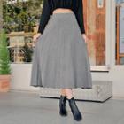Cable Knit A-line Maxi Skirt