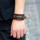 Alloy & Genuine Leather Bracelet