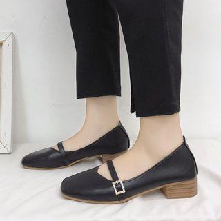 Strapped Block-heel Shoes