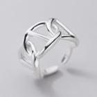 Linked Hoop Ring Silver - One Size