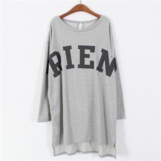 Dip-back Lettering T-shirt Dress