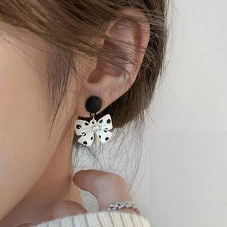 Bow Glaze Alloy Dangle Earring