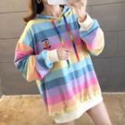 Hooded Oversize Rainbow Sweatshirt