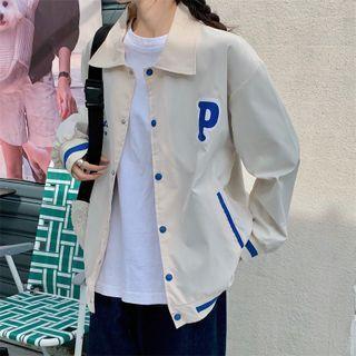 Lettering Collared Jacket