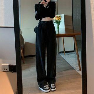 High Waist Wide Leg Plain Pants (various Designs)