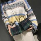 Plaid Velvet Shoulder Bag