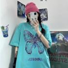 Butterfly Print T-shirt