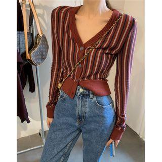 Straight Fit Jeans / Striped Cardigan