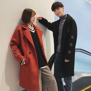 Couple Matching Grommet Woolen Coat