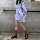 Set: Pinstriped Shirt + Shorts Stripes - Blue - One Size