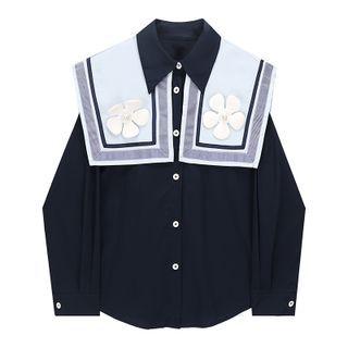 Floral Layered Collar Shirt