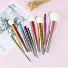 Set Of 9: Gradient Makeup Brush Set Of 9 - Multicolor - Red & Yellow & Green - One Size