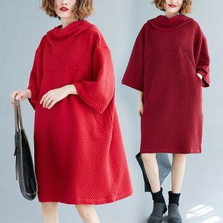 Hood Long-sleeve A-line Dress