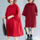 Hood Long-sleeve A-line Dress