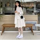 Long-sleeve Layered Shirt Dress