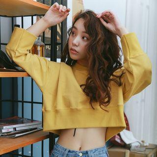 Panel Cropped Pullover