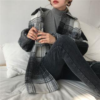 Check Long-sleeve Loose-fit Jacket