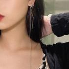 Non-matching Alloy Fringed Earring 1 Pair - 0731a - Silver - One Size