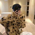 Leopard Patterned Sweater As Shown In Figure - One Size