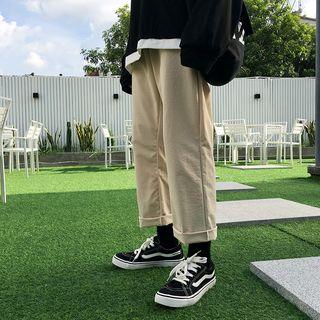 Cropped Striaght-fit Pants