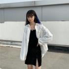 Drawstring-cuff Long-sleeve Shirt