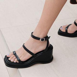 Ankle Strap Wedge Heel Sandals
