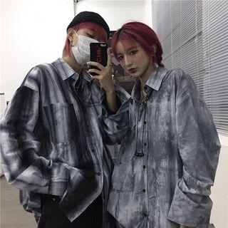 Couple Matching Oversize Dye Print Shirt