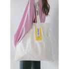 Lettering Canvas Shopper Bag With Tag